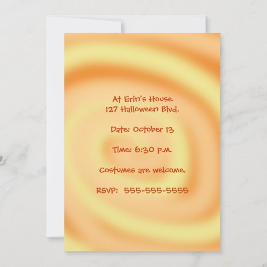 Kinder kostuums Halloween Feestuitnodigingen Kaart (Achterkant)