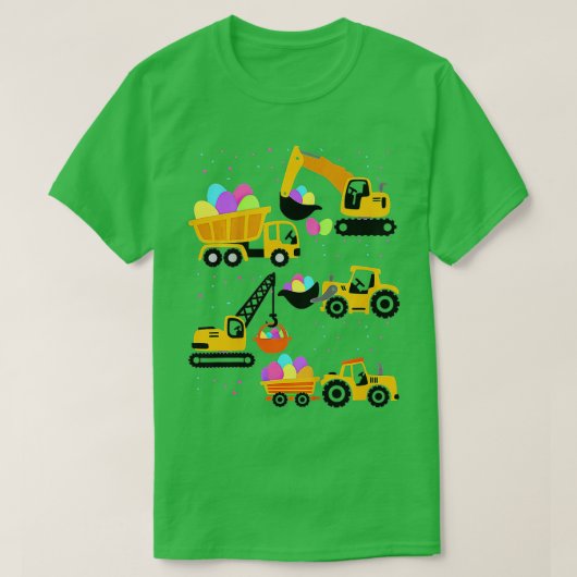 Kinder kraan Tuck Construction Funny Easter Day To T-shirt (Design voorkant)