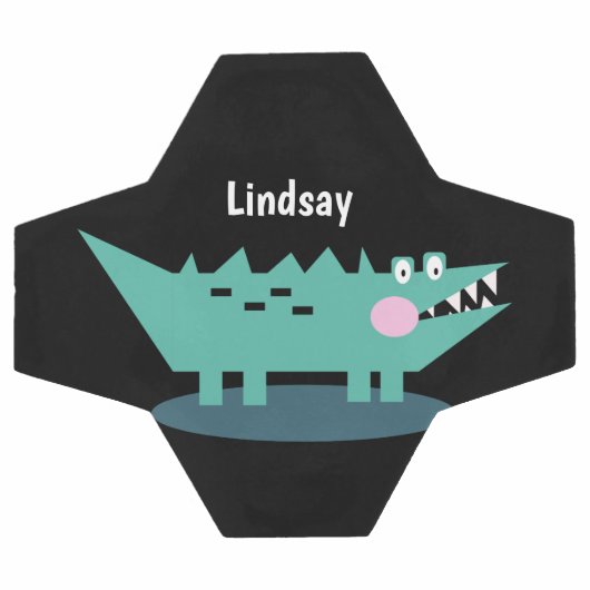 Kinder krokodil Afdrukmonogram Naam Voetbal (Enkel)