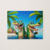 Kinder krokodillen Jigzaag Puzzle - Tropisch Legpuzzel (Horizontaal)
