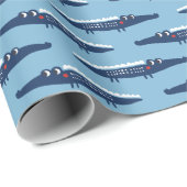 Kinder krokodillenpatroon: zomerspeelsheid. cadeaupapier (Rol Hoek)