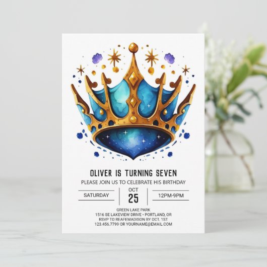 Kinder kroonprins kaart (Staand voorkant)