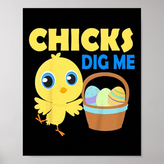 Kinder Kuikens Graaf Me Easter Egg Hunt Basket Fun Poster (Voorkant)