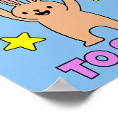 Kinder kunst elke dag is een goede dag om konijntj poster (Hoek)