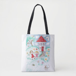 Kinder kunst kletst uw Afbeelding Tote Bag