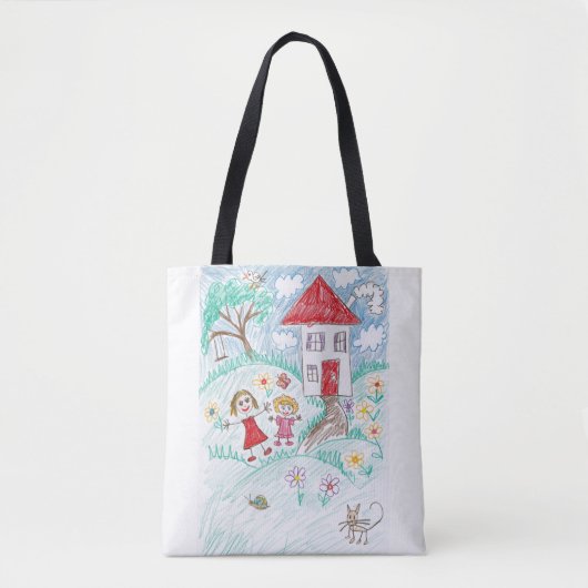 Kinder kunst kletst uw Afbeelding Tote Bag (Voorkant)