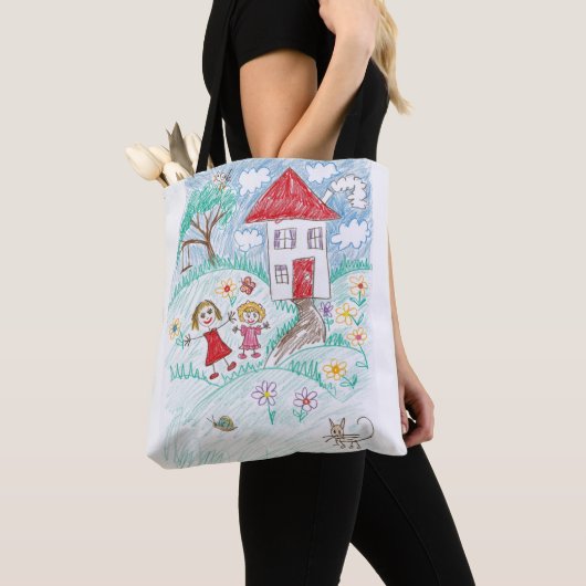 Kinder kunst kletst uw Afbeelding Tote Bag (Dichtbij)