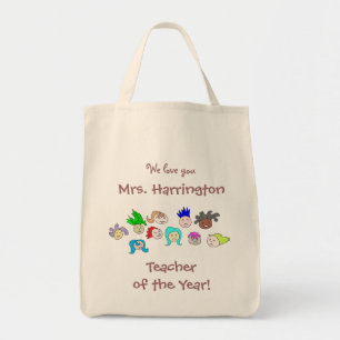 Kinder kunst, persoonlijke "leraar van het jaar" t tote bag