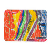 Kinder kunstwerk keepsake kunst of foto magneet (Horizontaal)