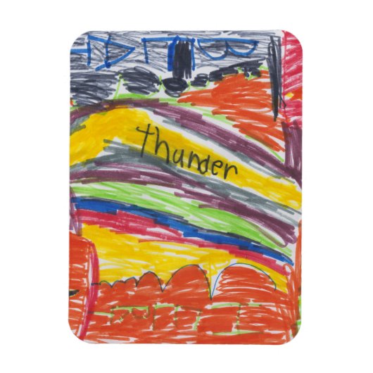 Kinder kunstwerk keepsake kunst of foto magneet (Verticaal)