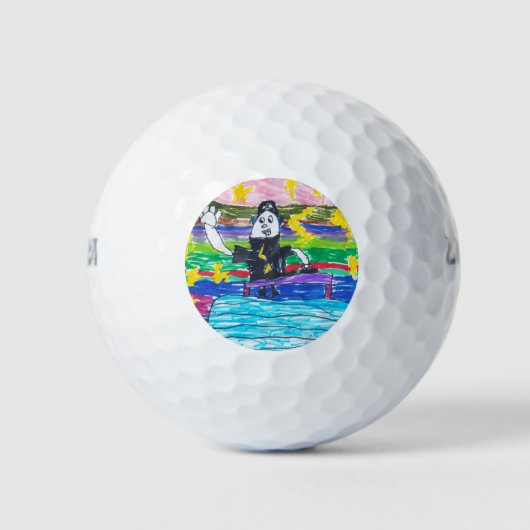 Kinder kunstwerk keepsake kunstfoto Dad Vaderdag Golfballen (Voorkant)