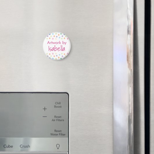 Kinder kunstwerknaam Rainbow Stippen Magnet (Insitu (Koelkast))
