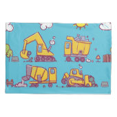 Kinder Kussensloop met bouwthema (Achterkant-Links)