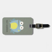 KINDER KUSTPERSONALISEERDE BLAUWE GREEN GRAY BABY  BAGAGELABEL (Voorkant horizontaal)