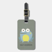 KINDER KUSTPERSONALISEERDE BLAUWE GREEN GRAY BABY  BAGAGELABEL