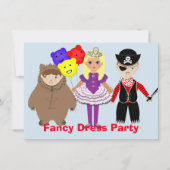 Kinder Kute Fancy Dress-partij Kaart (Voorkant)