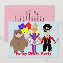 Kinder Kute Fancy Dress-partij Kaart