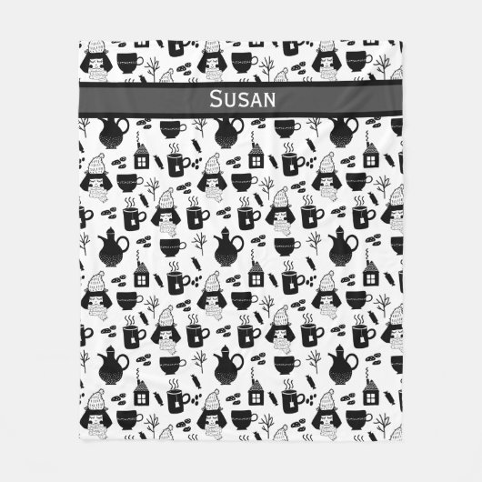 Kinder kutwarmen van thee-cacao warme chocolade-Mo Fleece Deken (Voorkant)