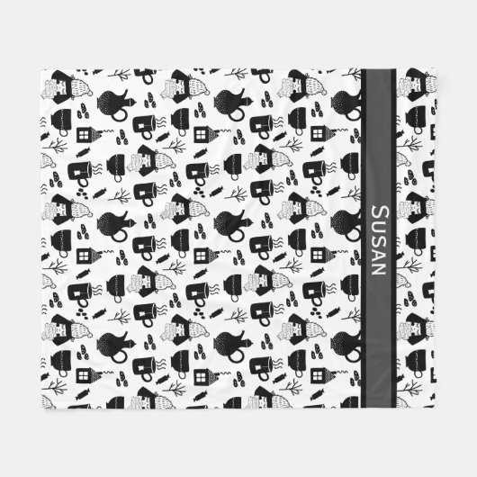 Kinder kutwarmen van thee-cacao warme chocolade-Mo Fleece Deken (Voorkant (Horizontaal))