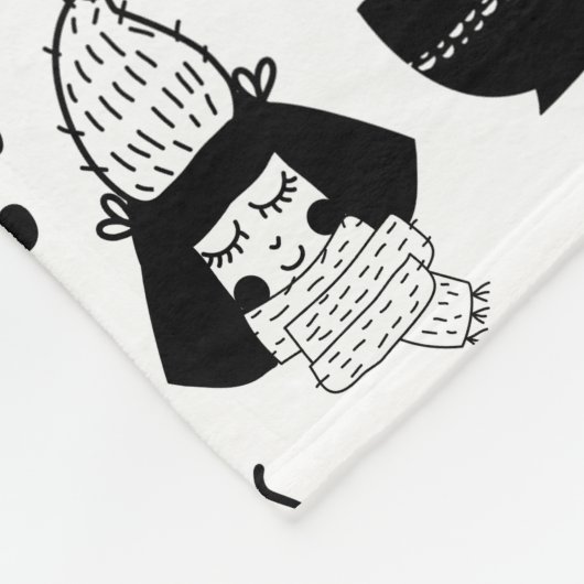 Kinder kutwarmen van thee-cacao warme chocolade-Mo Fleece Deken (Hoek)