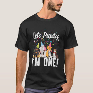 Kinder laat Pawty dat ik één ben! Puppy Dog Theren T-shirt