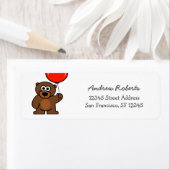 Kinder labels voor retouradressen met schattige te (Insitu)