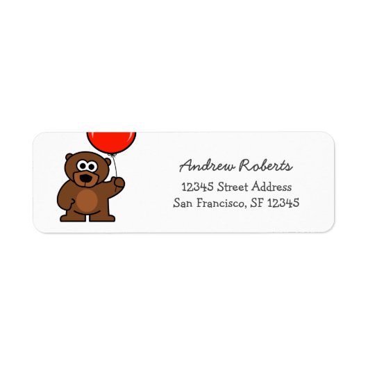 Kinder labels voor retouradressen met schattige te (Voorkant)