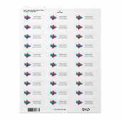 Kinder labels voor retouradressen met speelgoed (Full Sheet)