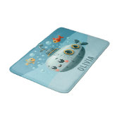 Kinder Lachende Schattigee Onderzeeër met Vis en B Badmat (Gekanteld)