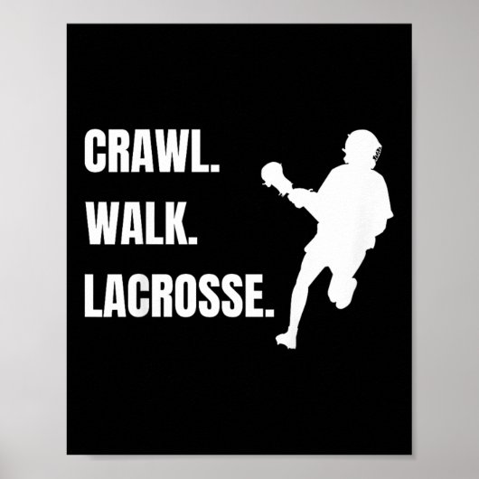 Kinder Lacrosse Kinder Crawl Walk Lacrosse Jongens Poster (Voorkant)