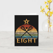 Kinder Lacrosse Verjaardag 8 Jaar Oud Lacrosse 8e  Kaart (Gele Bloem)