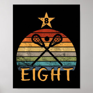 Kinder Lacrosse Verjaardag 8 Jaar Oud Lacrosse 8e Poster