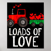 Kinder ladingen Love Tractor Cute Valentijnsdag Poster (Voorkant)