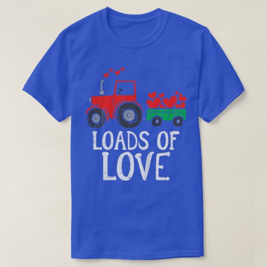 Kinder ladingen Love Tractor Cute Valentijnsdag Tr T-shirt (Design voorkant)