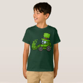 Kinder ladingen Luck Excavator St. Patricks day T-shirt (Voorkant volledig)