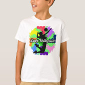 Kinder Lady Volleyball Graphic T-Shirt (Voorkant)