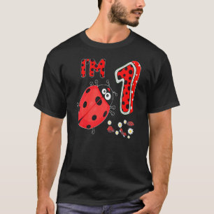 Kinder Ladybug 1 jaar Oude 1e verjaardag meisjesfa T-shirt