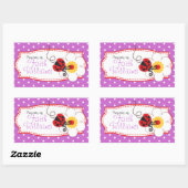 kinder ladybug book bord of ID name sticker (Vel)