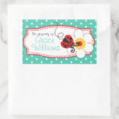 kinder ladybug book bord of ID name sticker (Tas)