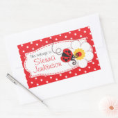 kinder ladybug book bord of ID name sticker (Envelop)