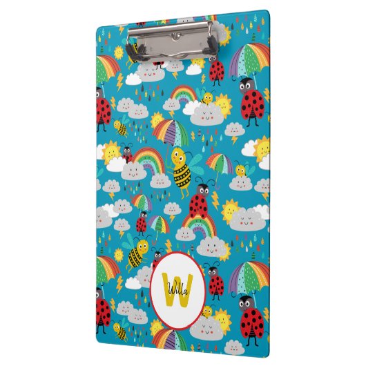 Kinder Ladybug Bumblebee Rainbows Aangepast Klembord (Links)