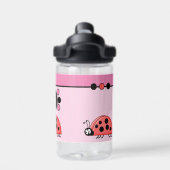 Kinder ladybugs voegen initialen toe roze CamelBak Waterfles (Achterkant)