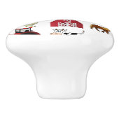 Kinder landbouwhuisdieren keramische knop (Zijkant)