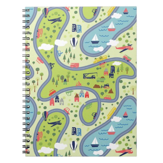 Kinder landschapspatroon notitieboek (Voorkant)