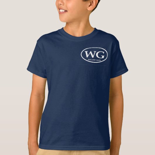 Kinder lange hoes Navy WG T-shirt (Voorkant)