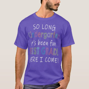 Kinder Lange Kindergarten 1e klas hier kom ik hale T-shirt