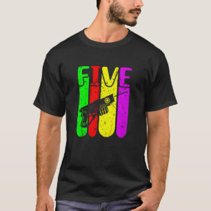 Kinder Laser Label Speler Jongens 5e Verjaardag La T-shirt