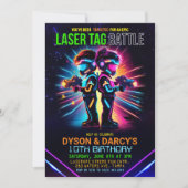 Kinder Laser Tag Verjaardag Kaart (Voorkant)