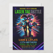 Kinder Laser Tag Verjaardag Kaart (Voorkant)