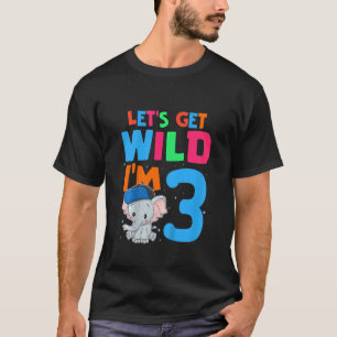 Kinder laten we Wild krijgen Ik ben 3 olifanten op T-shirt